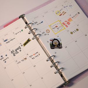 펭수 스티커씰로 꾸민 다이어리 펭수빵 띠부띠부씰