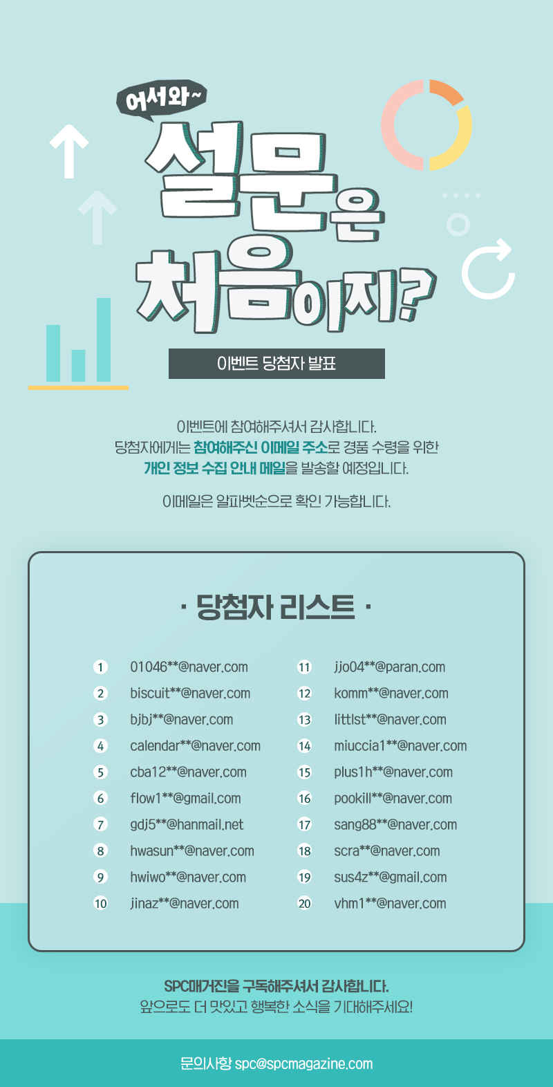 3월 SPC 매거진 이벤트 당첨자 발표 – SPC매거진