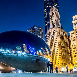 미국 시카고 밀레니엄공원의 구름문