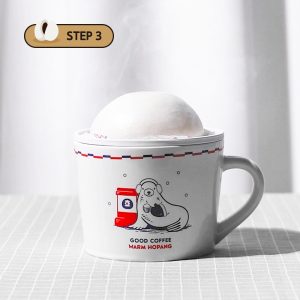 STEP3. 호빵을 올리고 뚜껑을 덮어 전자레인지에 1분30초간 데운다.